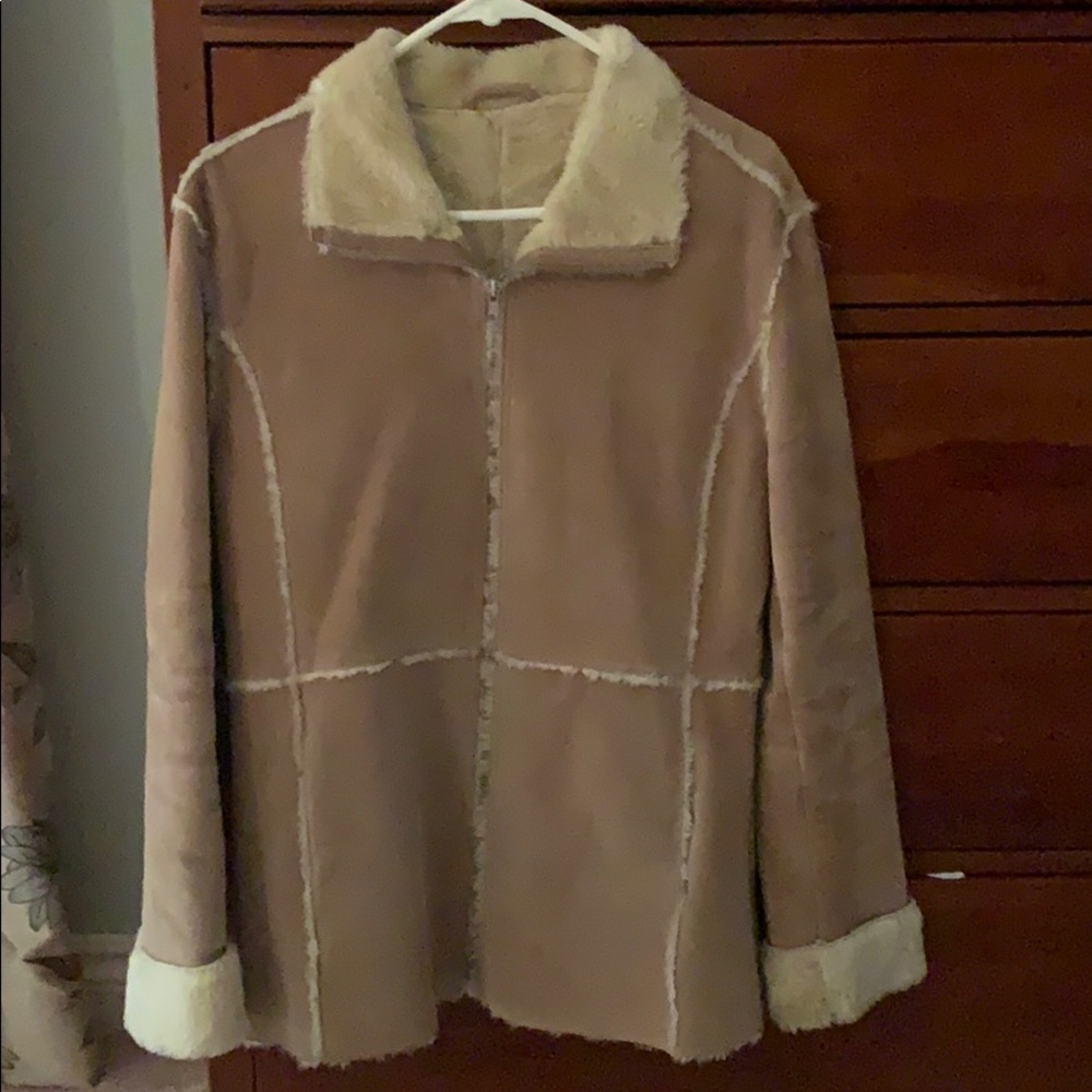 Tan leather/suede jacket